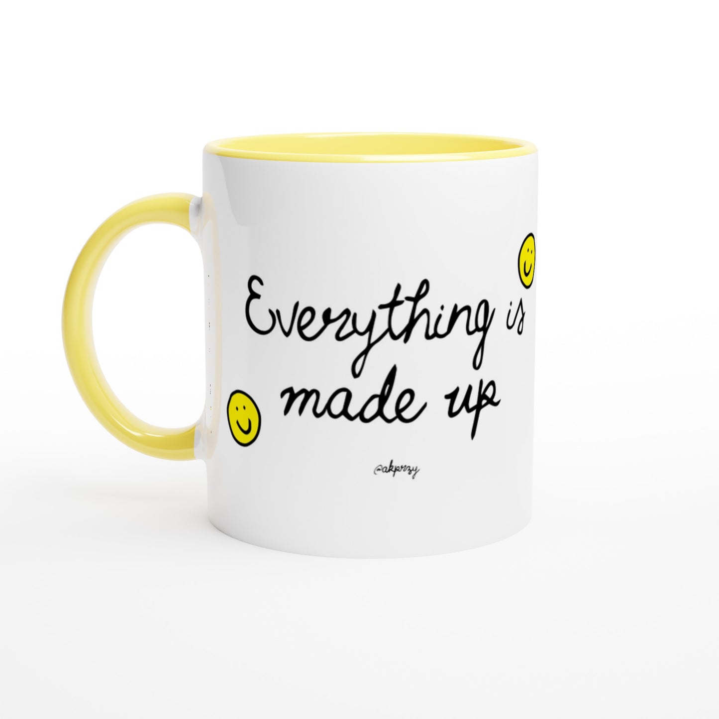 White 11oz Ceramic Mug with Color Inside