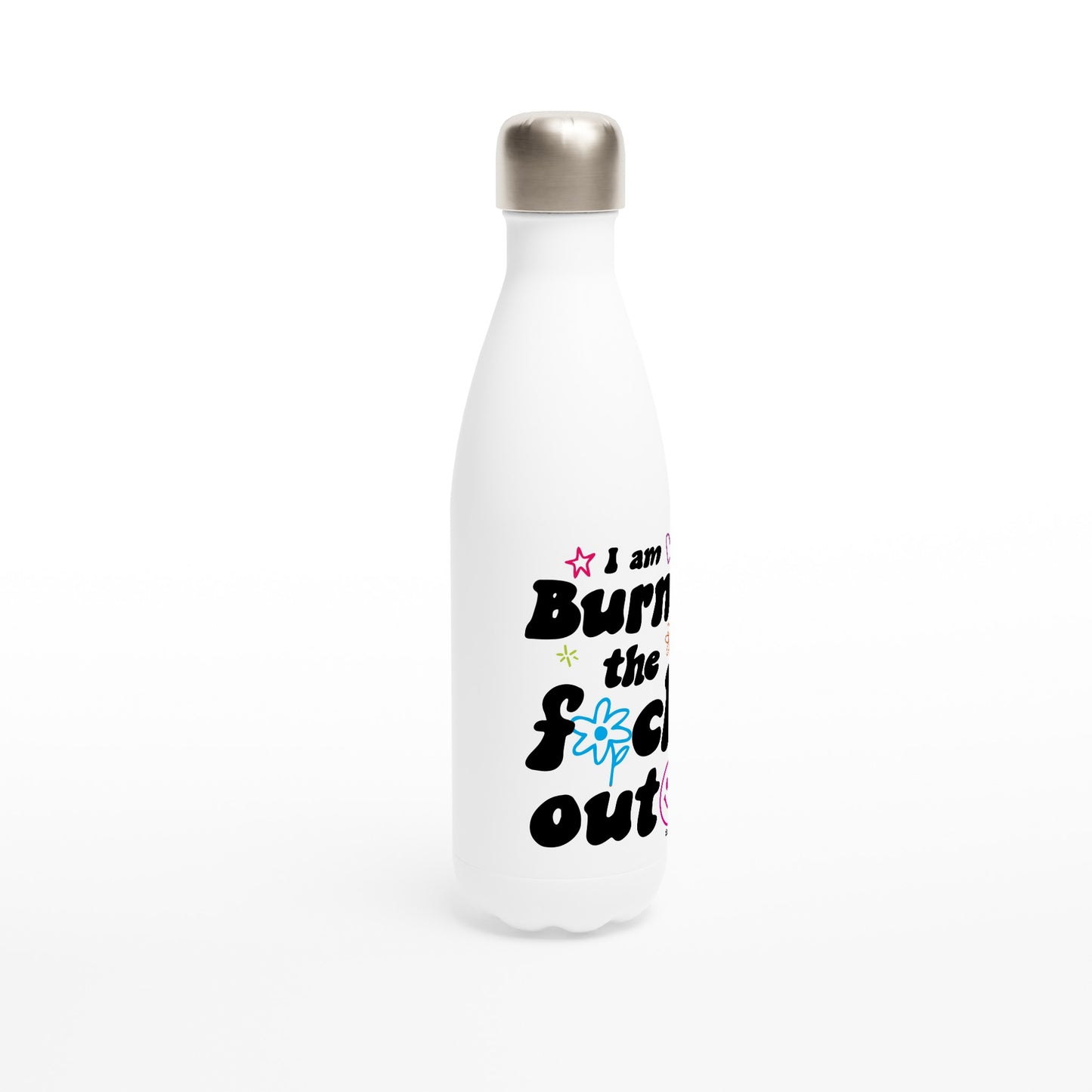 White 17oz Stainless Steel Water Bottle