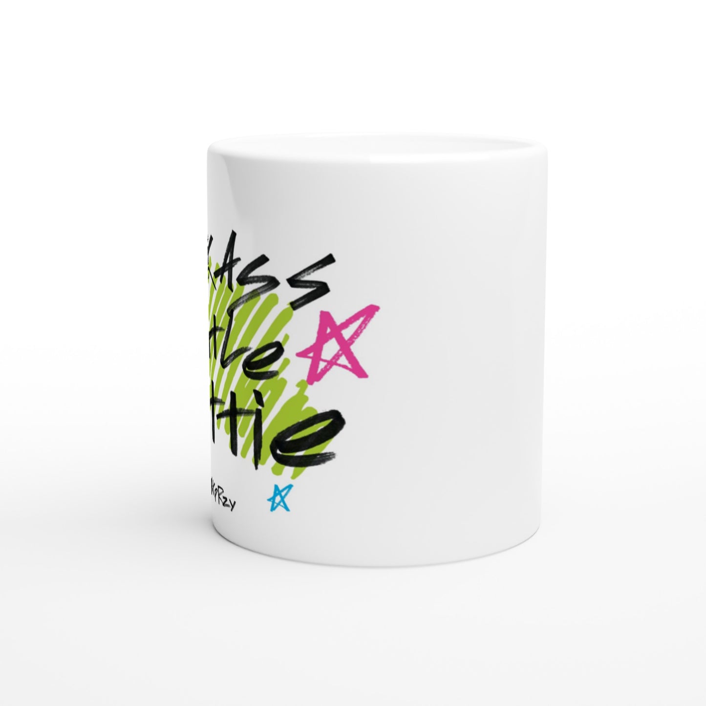 White 11oz Ceramic Mug - Kickass Little Hottie