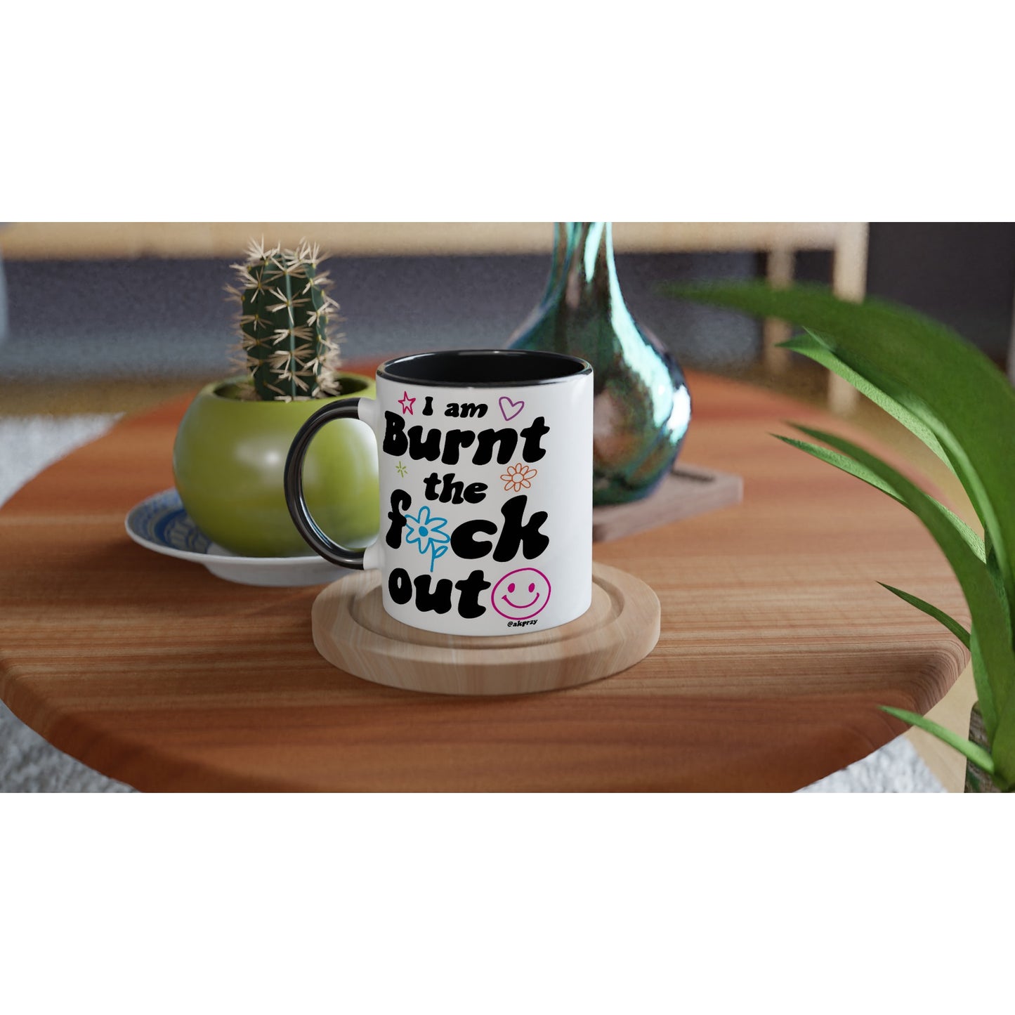 White 11oz Ceramic Mug with Color Inside
