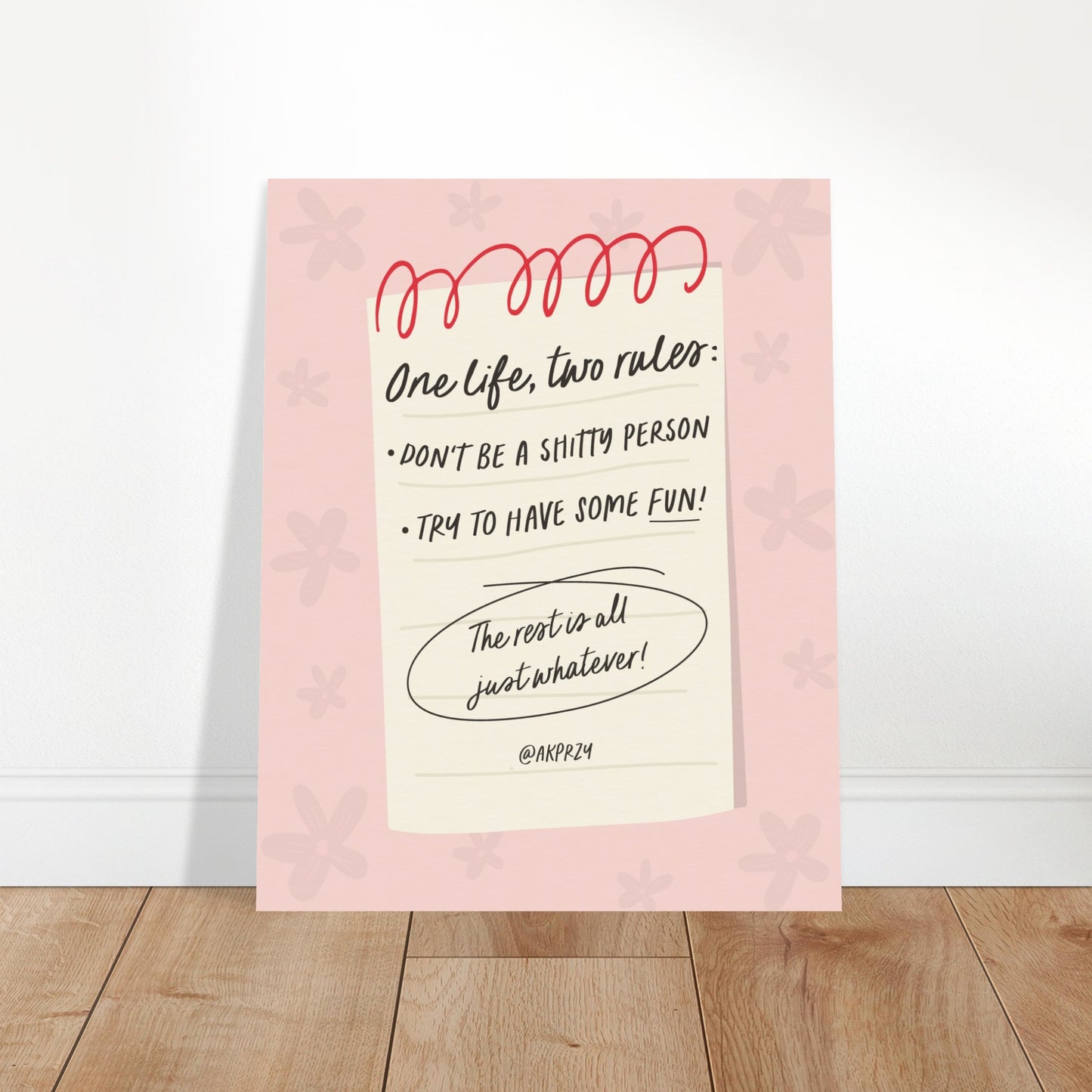 Museum-Quality Matte Paper Poster - One life, two rules