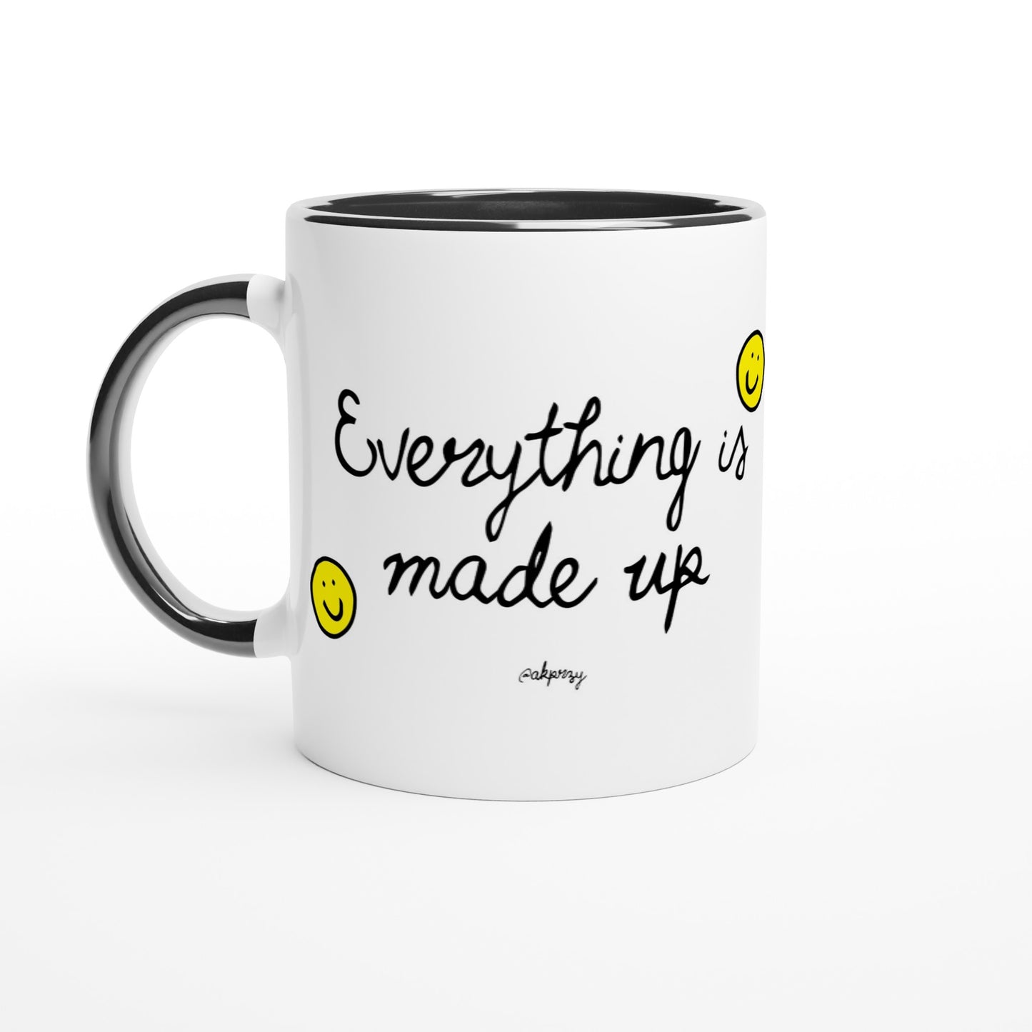 White 11oz Ceramic Mug with Color Inside