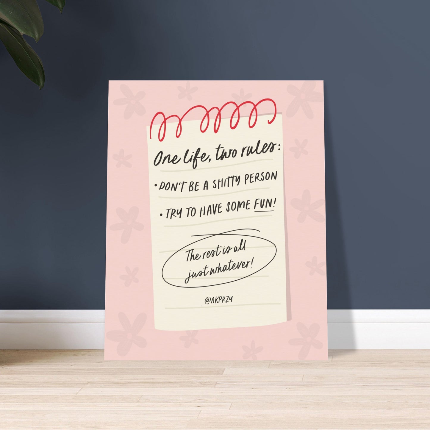 Museum-Quality Matte Paper Poster - One life, two rules