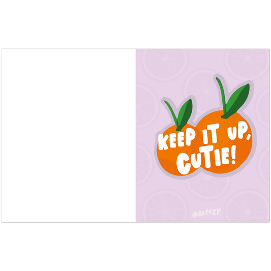 Pack of 10 Greeting Cards (standard envelopes) (US & CA) -  keep it up, cutie